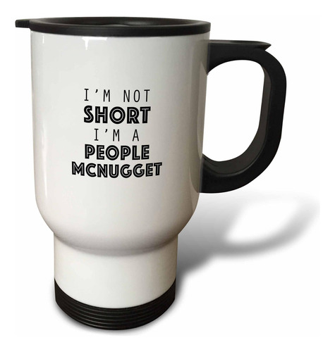 3drose No Soy Corto, Soy Una Taza De Viaje Mcnugget, 14 Oz,