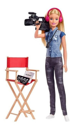 Muñeca Barbie Directora De Cine Con Accesorios