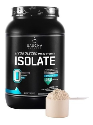 Proteina Hydrolizada Sascha Fitness 25 Servicios Sabor Coco