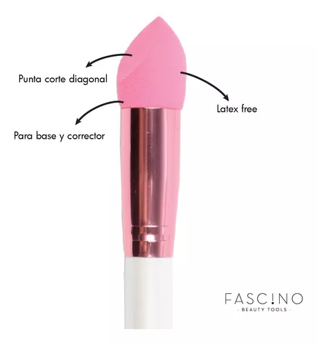 Esponja para Base de Maquillaje Fascino Redonda 6cm 4un - FASCINO