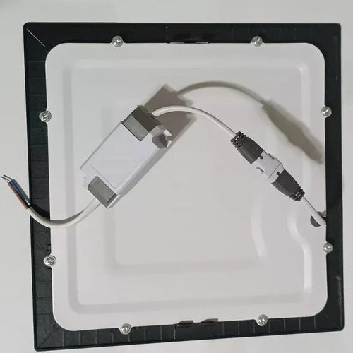 Kit 3 Plafon Led Preto Embutir 20x20 Luz Neutra 4000k 18w Estrutura Preto - Luz Neutra 127/220v