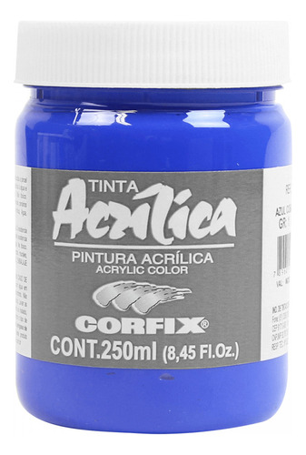 Tinta Acrílica Corfix Cores Frias 250 Ml Cor Azul Cobalto