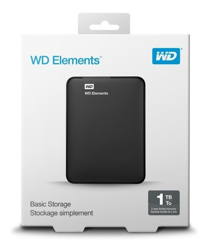 Disco Duro Externo Wd Elements Portable 1tb 2.5 Usb 3.0