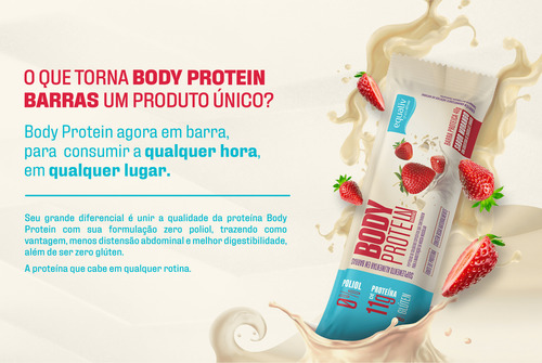 Body Protein Barra Proteica 9 Un Morango 11g - Equaliv
