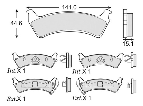 Balatas De Disco Traseras Jeep Grand Cherokee 1995-1998