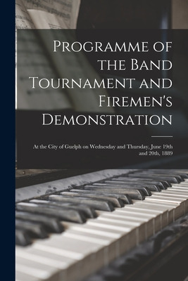 Libro Programme Of The Band Tournament And Firemen's Demo...