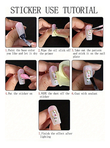 4 Sencillas Pegatinas De Amor For Uñas For El Diseño De