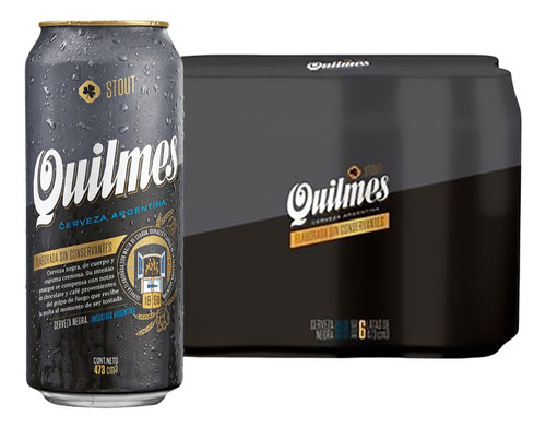 Cerveza Quilmes Stout Lata 473 Cc Pack X 6
