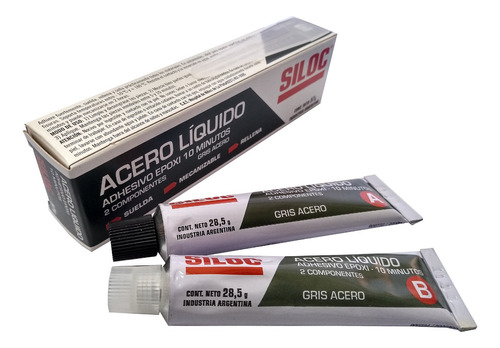 Acero Liquido Siloc Epoxi 10 Min. Repara Tanque Combustible