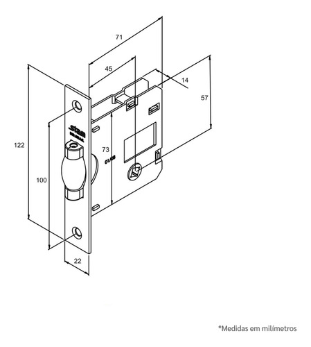 Fechadura Stam Wc Porta Pivotante Banheiro 1025 Cromada