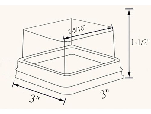 Hewnda Caja Plastico Transparente Para Magdalena Galleta 50