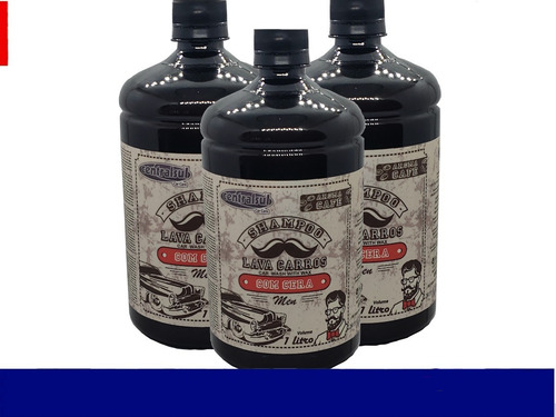 Imagem 3 de 3 de Shampoo Lava Carros C/ Cera Centralsul Men 1 Litro - Café