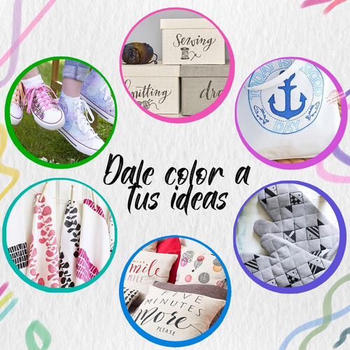 Imagen 6 de 10 de Set 8 Plumones Marcadores Textiles Para Tejidos Kik12071
