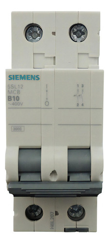 Disjuntor Siemens Bipolar Curva B 10a 5sl1210-6mb