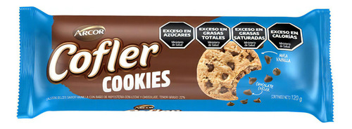 Cofler galletitas cookies vainilla y chips de chocolate 120g