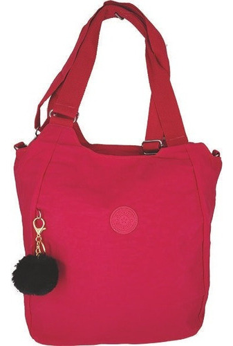 Bolsa Tote Escolar Transversal Notebook Casual 2 Alças Rosa