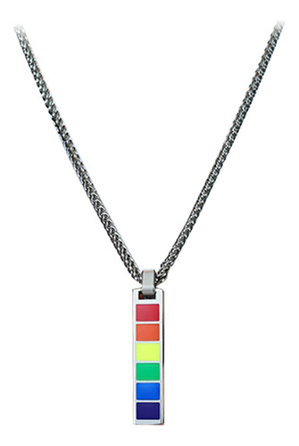 Iris Lgbt Gay Pride Colgante Collar Pulsera Metal Acero L