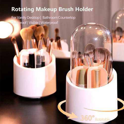Lebenrich Organizador De Brochas De Maquillaje Con Tapa, Con