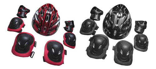 2 Unidades / 14 Unids Adultos Casco Ajustable Con Rodilleras