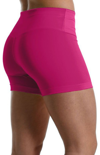 Calza Corta Short Mujer Deportivo Gym Tiro Alto Colores