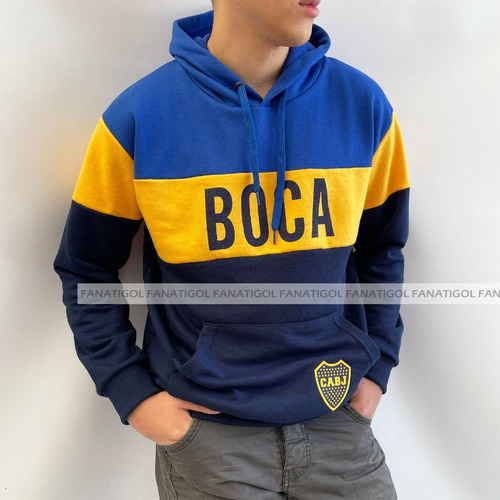 Imagen 3 de 7 de Buzo Con Capucha Boca Juniors Oficial