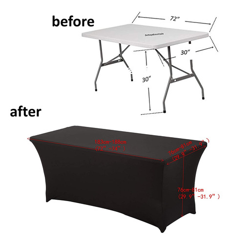 Mantel Elástico Ajustable Rectangular Para Mesas, Fiestas