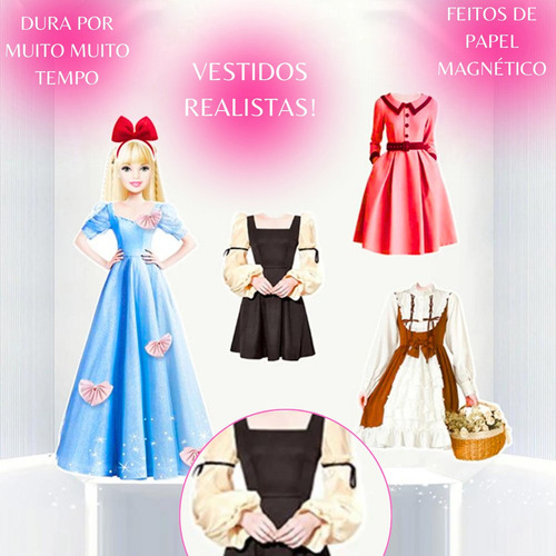 . Magnetic Fashion Kids Brinquedo Vestir Princesas