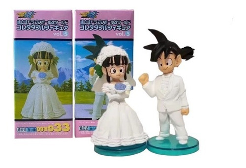 2 Figuras Novios Dragon Ball Goku Y Milk En Caja Anime Demon