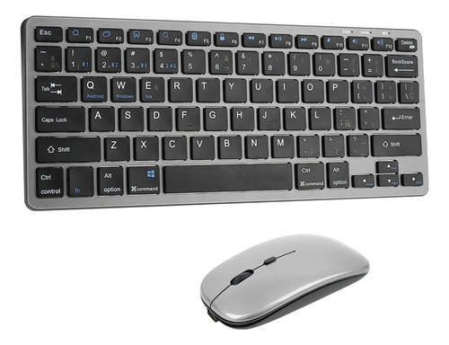 Kit Teclado Español Y Mouse Bluetooth + Adapter Usb 2.4g