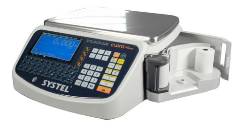 Balanza comercial digital Systel Cuora Max ST 30kg con mástil 100V/240V blanco 365 mm x 240 mm