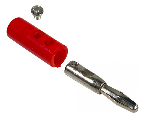 Kit Conector Banana Aislado Rojo 4mm Macho Y Hembra