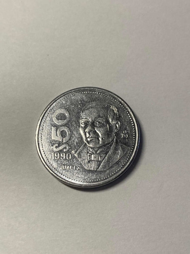 Moneda De Colección $50 Pesos De Benito Juárez De 1990