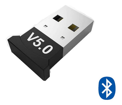 Imagen 1 de 4 de Adaptador Bluetooth Usb V5.0 Transmisor Receptor Antena