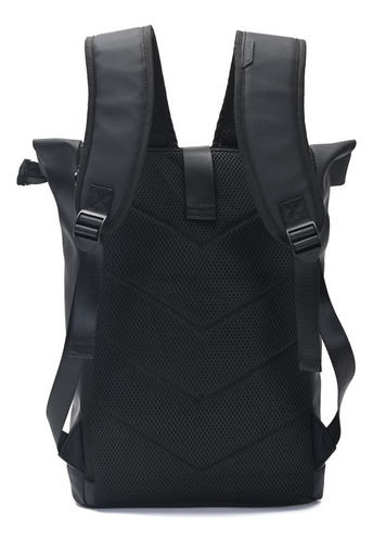 Mochila Impermeable Bolso Hombre Mujer Antirrobo 18 Pulgadas Color Negro Diseño De La Tela Liso