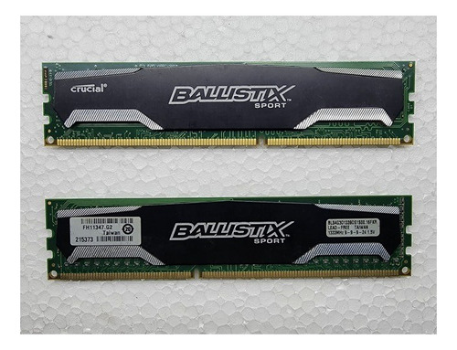Crucial Ballistix Sport 8gb Ddr3 Ram (kit Com 2 X 4gb) (Usado)