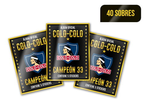 Imagen 1 de 1 de Pack Colo Colo 33 Estrellas (40 Sobres)