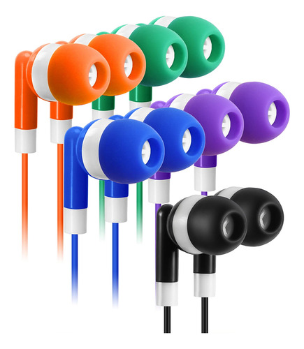 Keewonda - Paquete De 30 Auriculares A Granel Multicolor Par