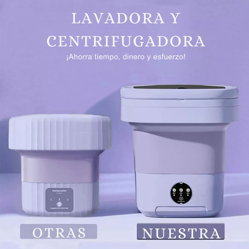 Mini Lavadora Portátil, Lavadora Plegable, Con Centrifugado Color