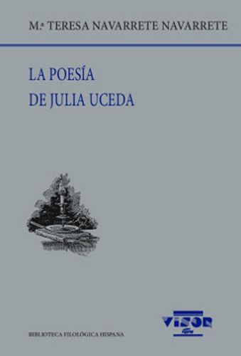 La Poesia De Julia Uceda, De Navarrete Navarrete Maria Teresa. Bib.filologica Hispana, Vol. 244. Editorial Visor, Tapa Blanda En Español, 2020