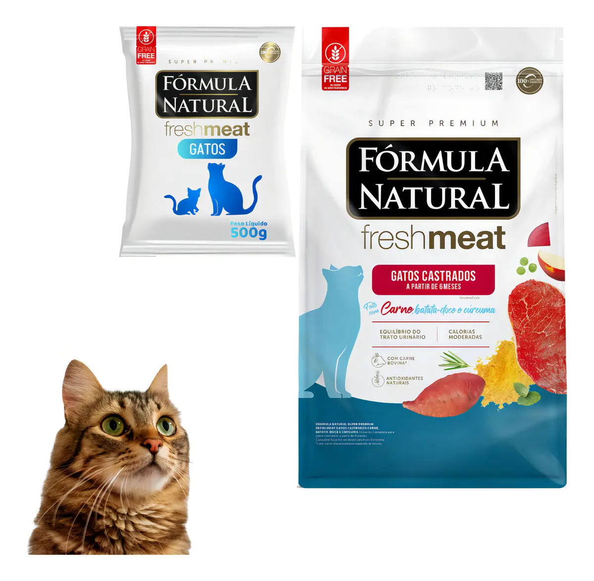 Ração para Gato Fórmula Natural Fresh Meat Castrado de Carne 500g