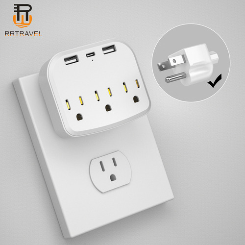 Adaptador De Cargador De Pared Multiconector, 3 Usb (1 Usb C