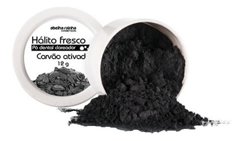 Pó Dental Clareador Com Carvão Ativado Hálito Fresco 12g