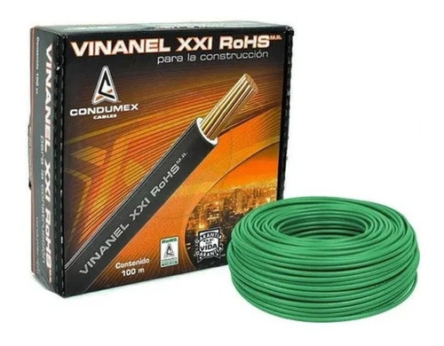 Caja De Cable Thw Vinanel Xxi | 600 Volts | Cal. 12 | Verde