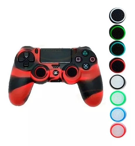 FUNDA PROTECTORA DE SILICONA ULTRA CONTROL PS4 ROJO