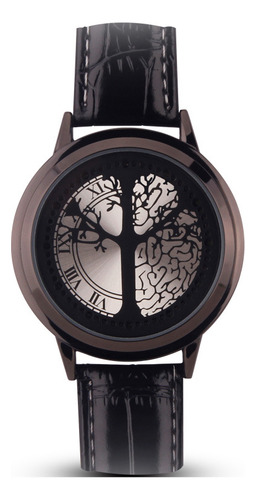 Black Shell Life Tree - Led Touchscreen Digital Watch Unisex