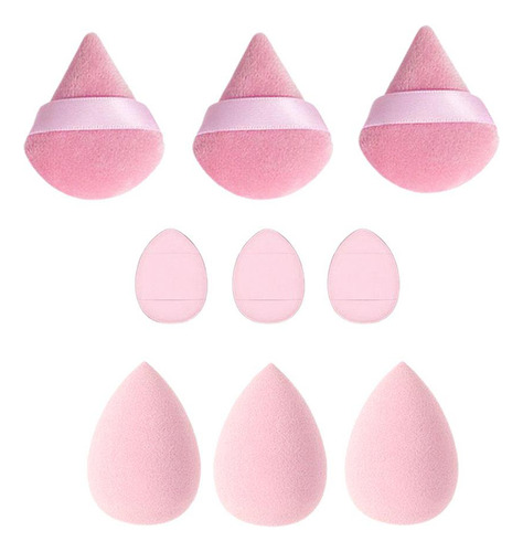 Set De 9 Cojines De Aire Para Maquillaje Con Forma De Huevo