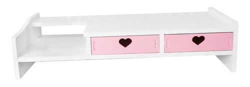 Suporte De Monitor Riser, Suporte De Mesa Gaveta Rosa 2
