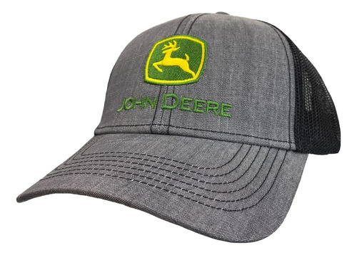 Sombrero De Malla Gris Oxford De 6 Paneles De John Deere