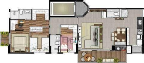 Imagem 8 de 21 de Apartamento De 3 Dorms Sendo 1 Suíte À Venda, 83 M² Por R$ 599.000,00 - Centro Comercial Jubran - Barueri/sp - Ap0511