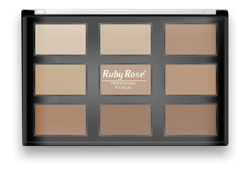 Imagem 3 de 3 de Paleta De Pó Facial Profissional Ruby Rose